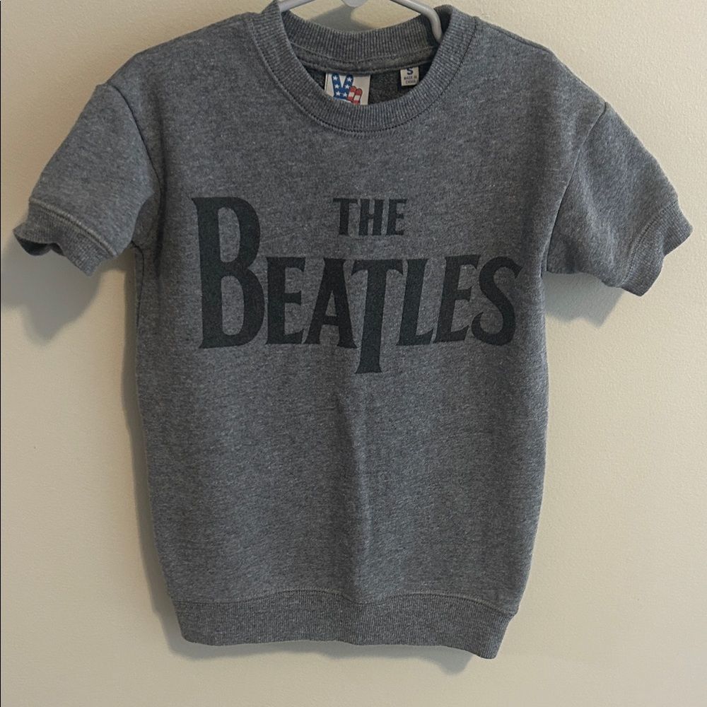 Junk Food The Beatles Grey Crewneck Youth Sweatshirt. Size Youth Small